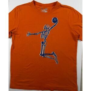 Under Armour Boys Youth Large Orange HeatGear Skeleton Basketball Shirt